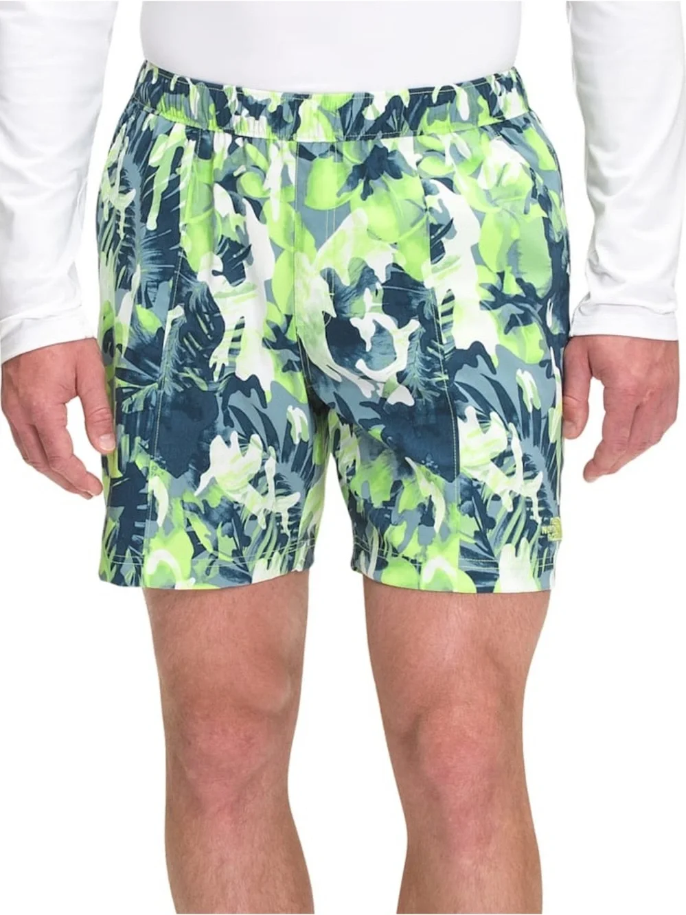 The North Face Tropical Camo Swim Shorts Navy & Sharp Green